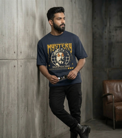 Mystery Unisex Graphic Oversized T-Shirt | For Men and Women
